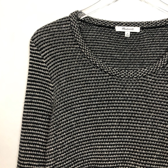Madewell Riverside Crew Knit Sweater Dot Weave M - Picture 8 of 8